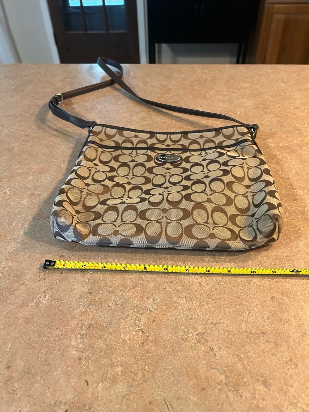 Coach Brown/Tan Signature Canvas Crossbody